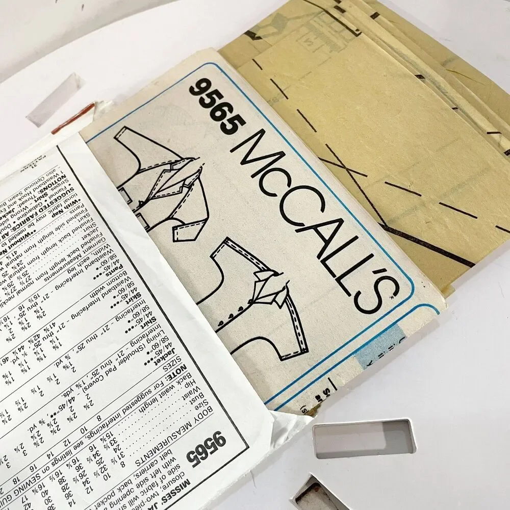 UNCUT Vintage McCall’s Sew Pattern 9565 Jacket Shirt Skirt‎ Pants Sz 10 Capsule